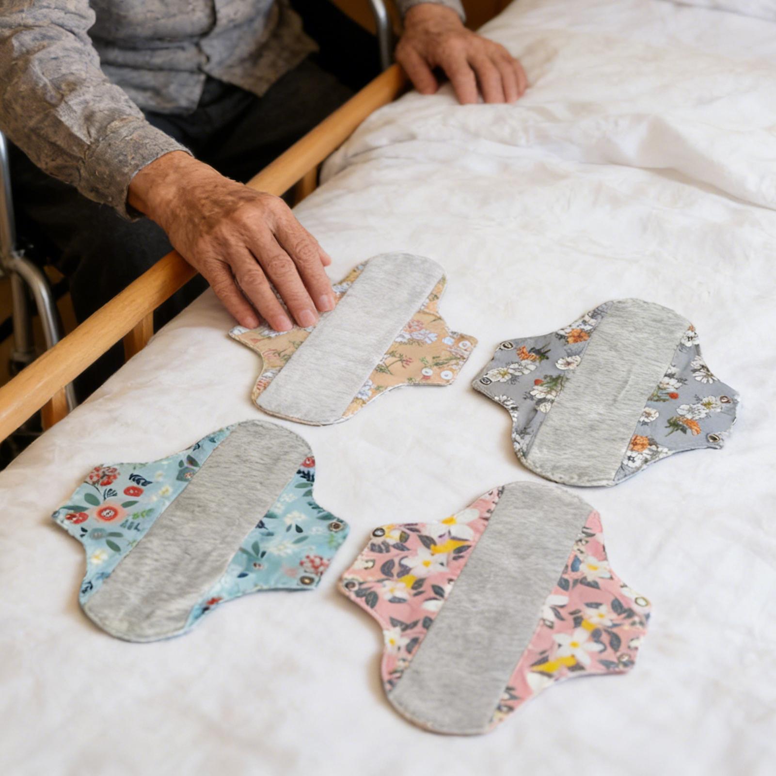 Cloth Pad Reusable - Sanitary Pads 4pcs Reusable Leak Proof