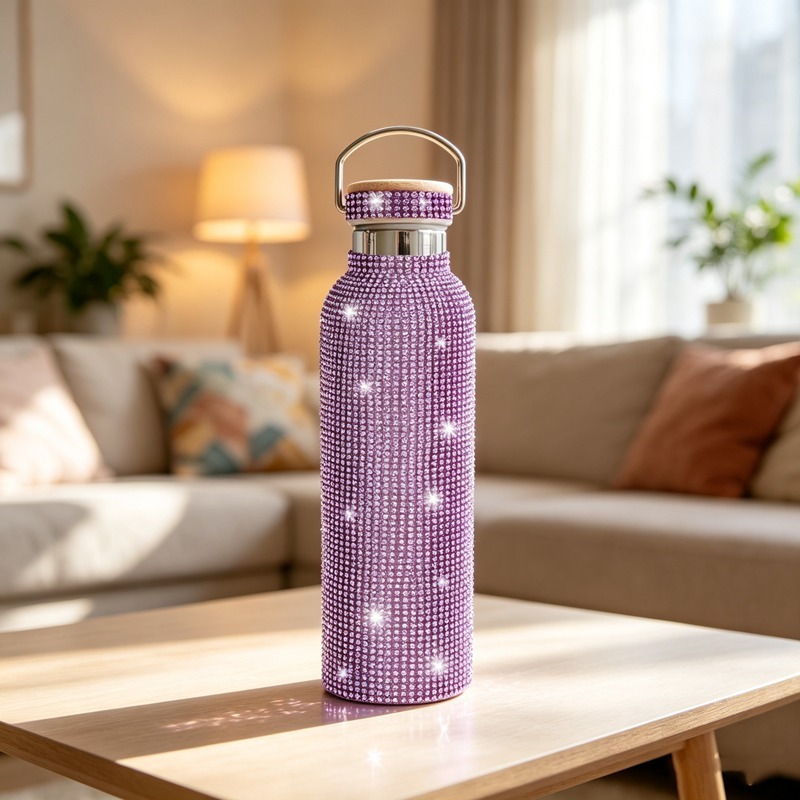 Purple Bling Rhinestone Water  - огляд і ціна Bamboo Cutlery Travel