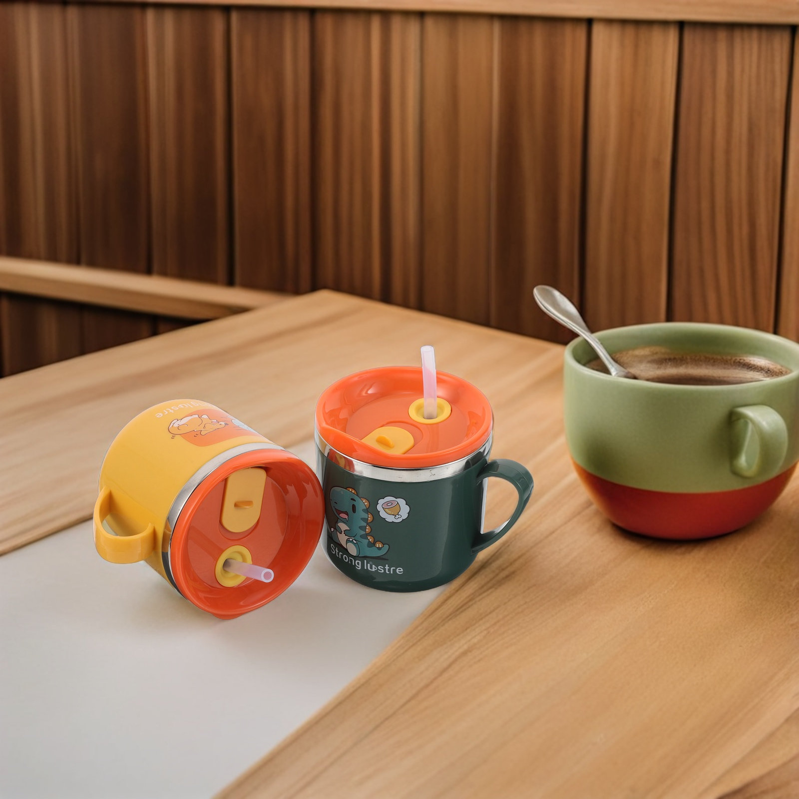 2Pcs Children's Straw Cups Sta - огляд і ціна Stainless Steel Straw