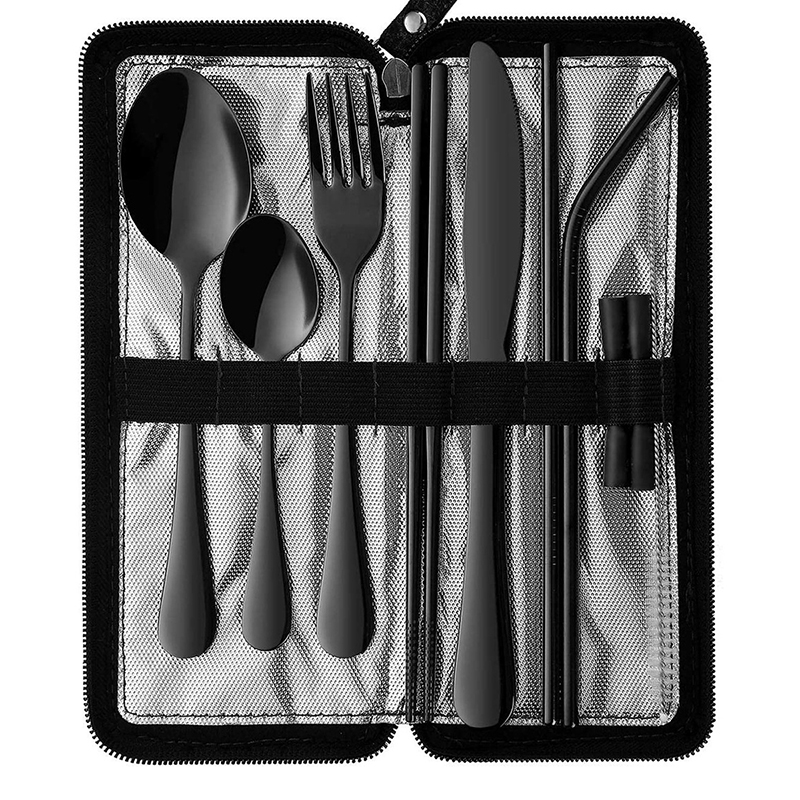 New 10pcs Portable Utensils Tr - огляд і ціна Bamboo Cutlery Travel