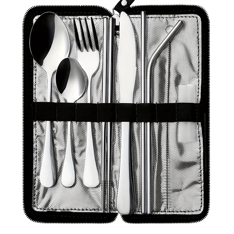 New 10pcs Portable Utensils Tr - огляд і ціна Bamboo Cutlery Travel