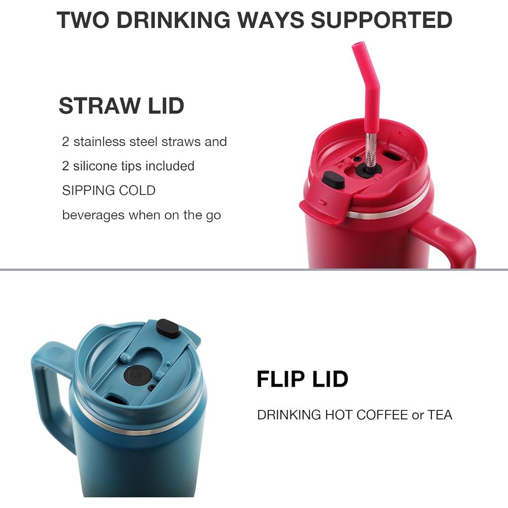 40 oz Insulated Travel Mug wit - огляд і ціна Stainless Steel Straw